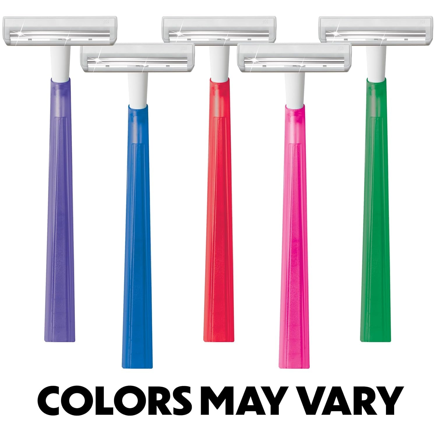 Silky Touch Women'S Disposable Razors, with 2 Blades, Pretty Pastel Razor Handles, 40 Count Value Pack of Womens Razors