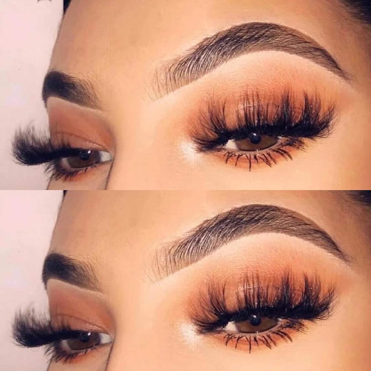 False Eyelashes 25Mm Lashes Wispy Long 8D Mink Lashes Dramatic Volume Fluff Eye Lashes Pack for Women 7Pairs Soft Reusable Fake Eyelashes