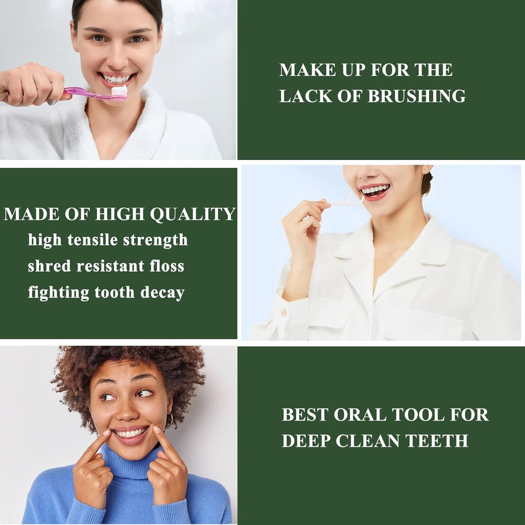 Dental Floss Picks of 320 Count Triple Clean Toothpicks Sticks,Work Smooth Perefct for Tight Teeth,Especially for Sweet Tooth,Molar Teeth,Helps Fight Frog Teeth,Gum Health(3 Pack)