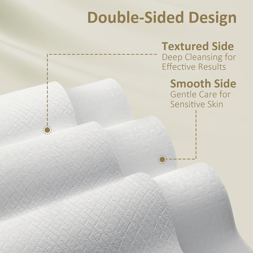 Face Towels, Disposable Biodegradable Facial Towels for Sensitive Skin, Lint- Free Face Wipes for Washing Face, Skincare and Makeup Remover, Dry Wipes, 10"×12" Extra Large, 50 Count